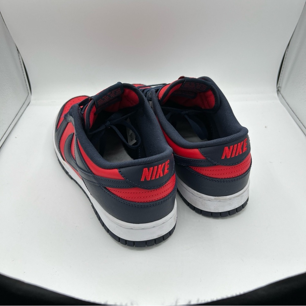 Nike Dunk Low - Red & Navy Athletic Sneakers - Picture 3 of 5
